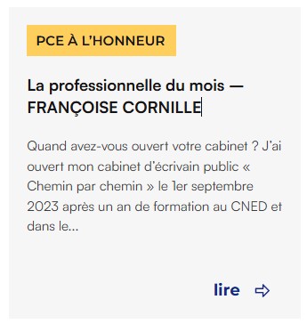 La professionnelle du mois-Françoise Cornille